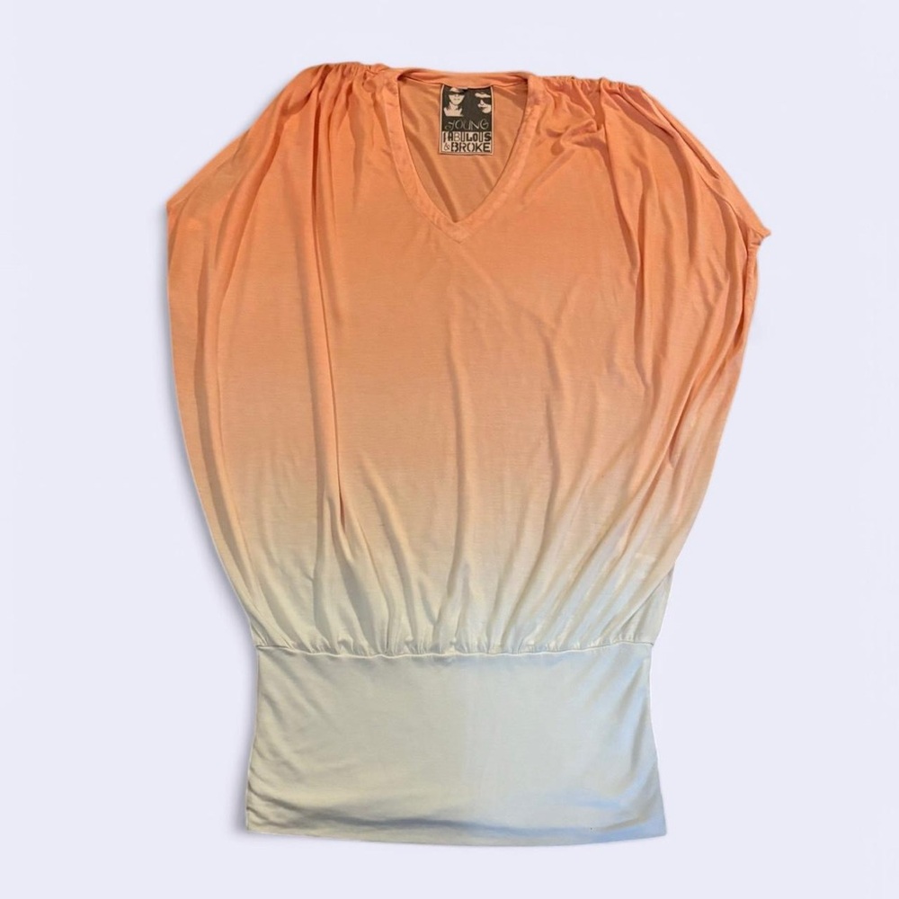 Young Fabulous & Broke Orange Ruched Blouse